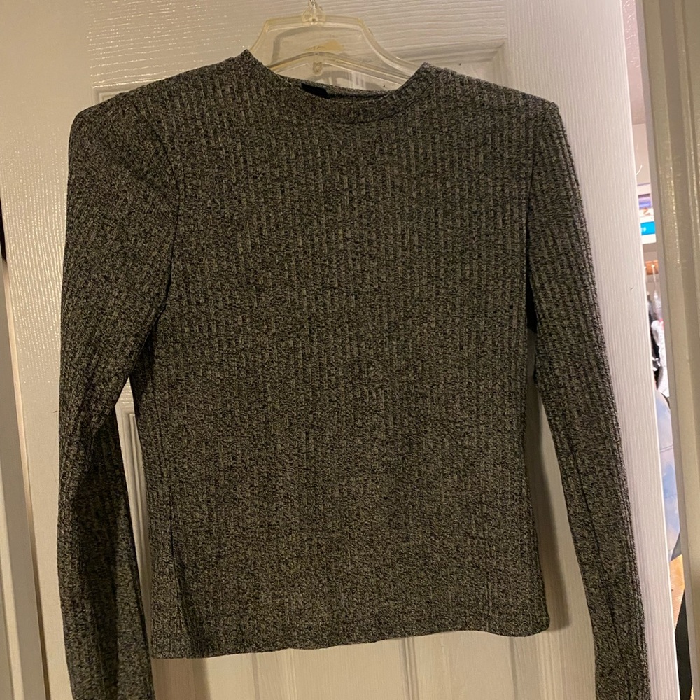Shein dark gray long sleeve top